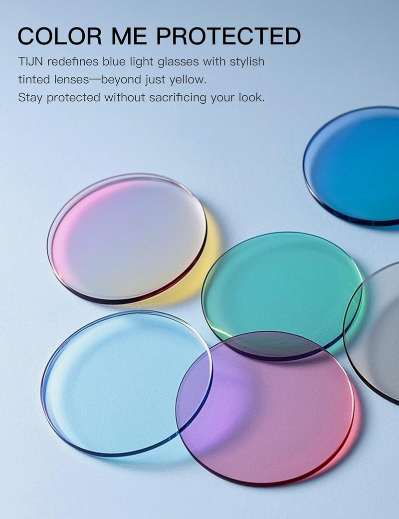 TIJN Olisa Blue Light Blocking Glasses for Women Men,Oval Glasses Frame Bluelight Glasses for Gaming/Computer/Screen - Image 2